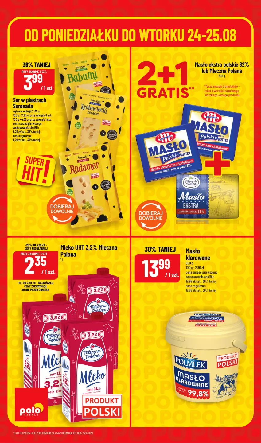 Gazetka promocyjna PoloMarket - Superhity od 24.08 - ważna 24.08 do 25.08.2026 - strona 4 - produkty: LANA, Masło, Masło klarowane, Mleko, Ser