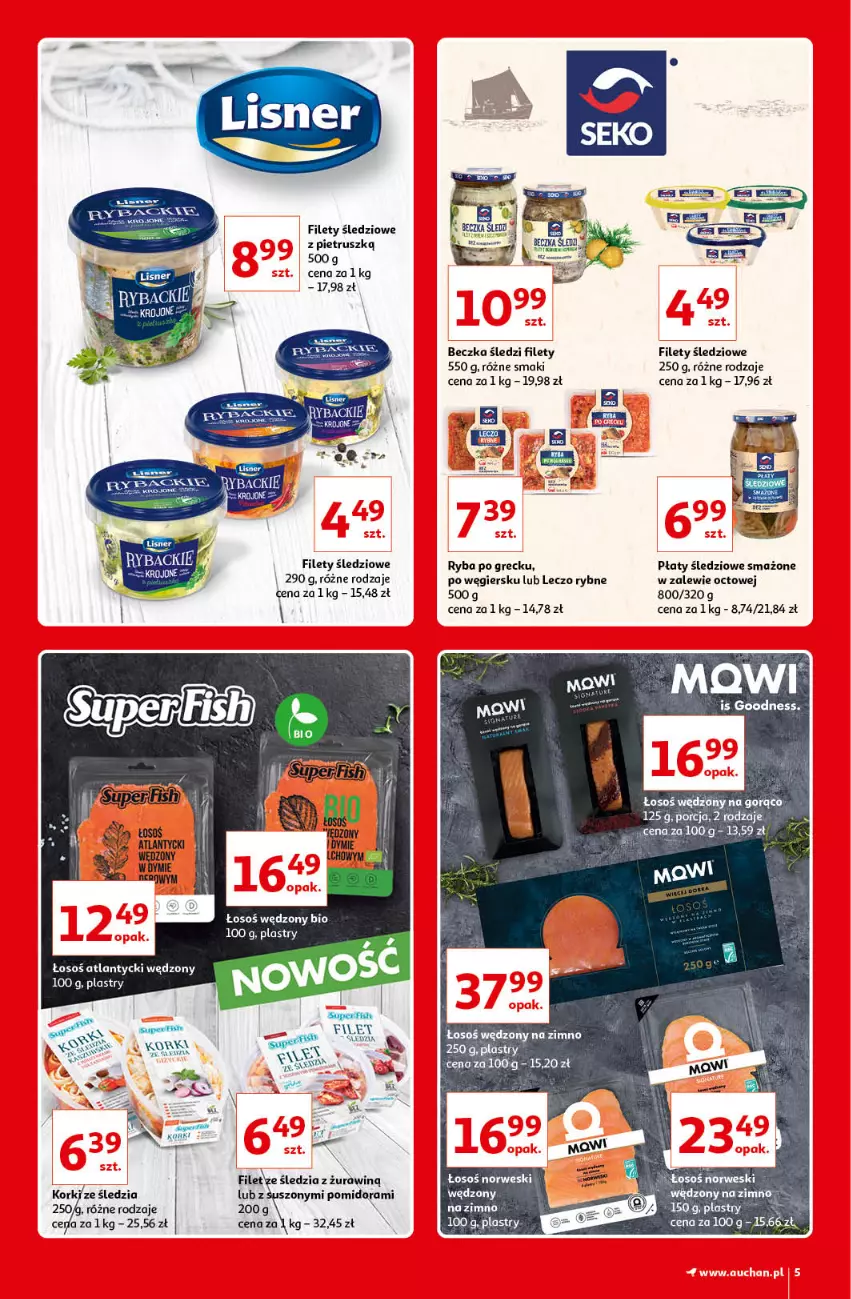 Gazetka promocyjna Auchan - Kultowe Marki Hipermarkety - ważna 04.06 do 11.06.2021 - strona 5 - produkty: Koc, Płaty śledziowe, Ryba, Ryba po grecku