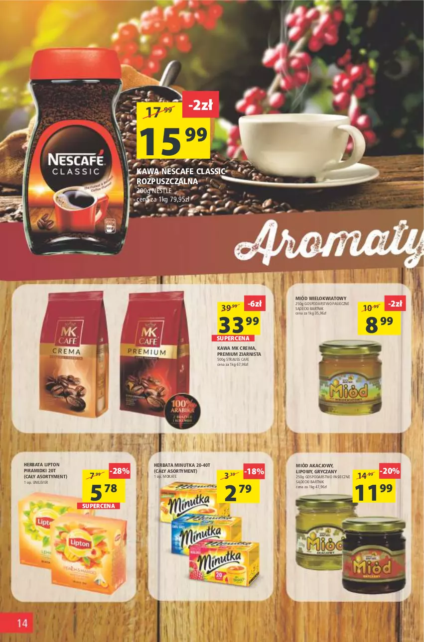 Gazetka promocyjna Arhelan - Gazetka - ważna 28.01 do 06.02.2022 - strona 14 - produkty: Gry, Herbata, Kawa, Lipton, Miód