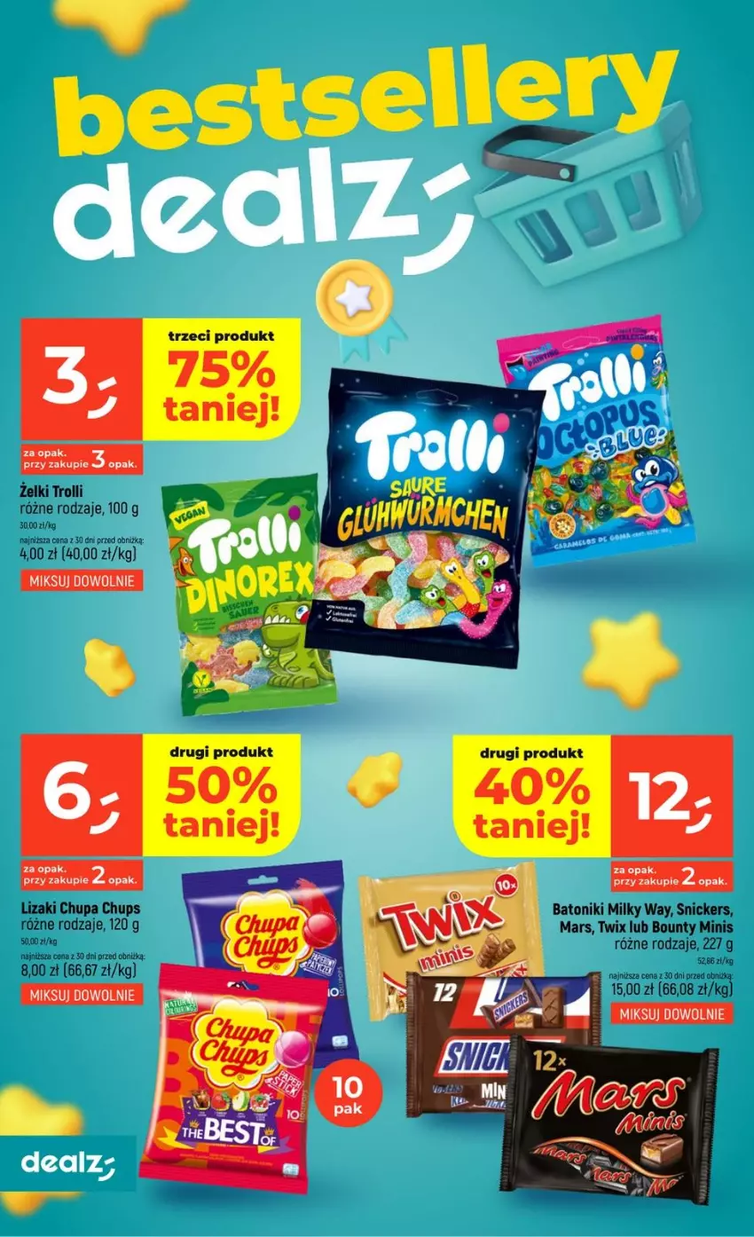 Gazetka promocyjna Dealz - NOWA GAZETKA - ważna 09.04 do 15.04.2026 - strona 32 - produkty: Baton, Bounty, Chupa Chups, Lizaki, Mars, Milky Way, Snickers, Tonik, Twix