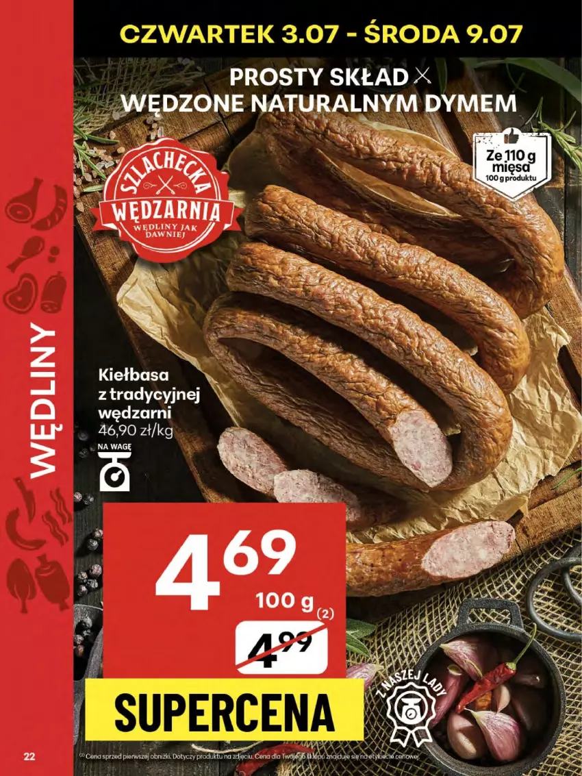 Gazetka promocyjna Delikatesy Centrum - Franczyza DC27 Czwartek - ważna 03.07 do 09.07.2025 - strona 22 - produkty: Kiełbasa