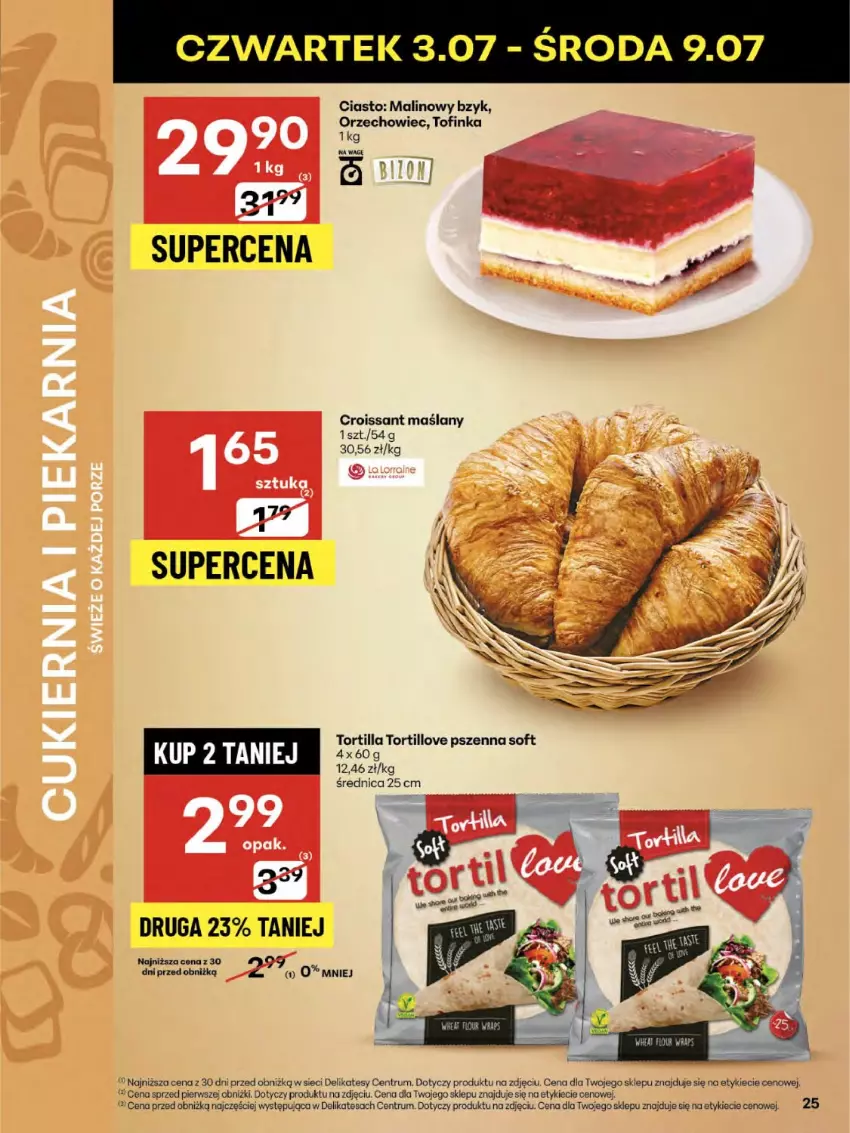 Gazetka promocyjna Delikatesy Centrum - Franczyza DC27 Czwartek - ważna 03.07 do 09.07.2025 - strona 25 - produkty: Croissant, Inka, Rum, Tortilla