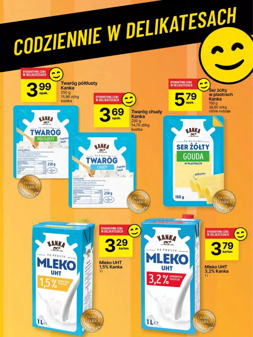 Gazetka promocyjna Delikatesy Centrum - Franczyza DC27 Czwartek - ważna 03.07 do 09.07.2025 - strona 47 - produkty: Mleko, Ser, Twaróg, Twaróg chudy, Twaróg półtłusty