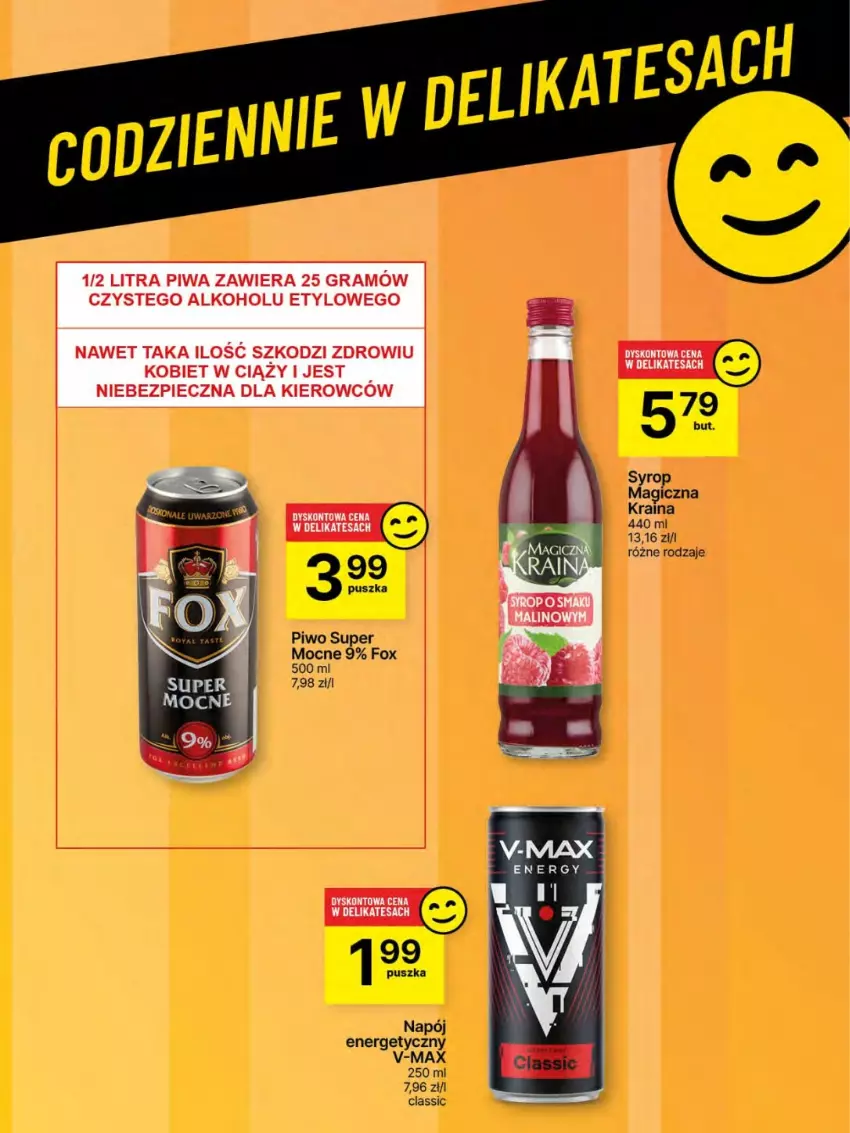 Gazetka promocyjna Delikatesy Centrum - Franczyza DC27 Czwartek - ważna 03.07 do 09.07.2025 - strona 61 - produkty: Napój, Napój energetyczny, Piwo, Syrop