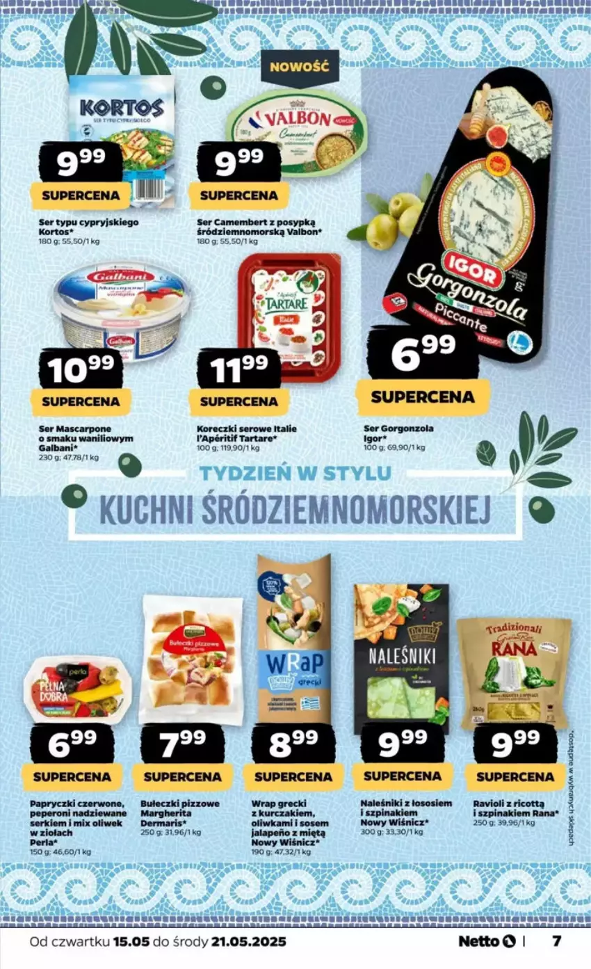 Gazetka promocyjna Netto - ważna 15.05 do 21.05.2025 - strona 26 - produkty: Bułeczki, Fa, Galbani, Gorgonzola, Kurczak, Mascarpone, Naleśniki, Ser, Sos, Szpinak, Taca, Tarta, Tartare