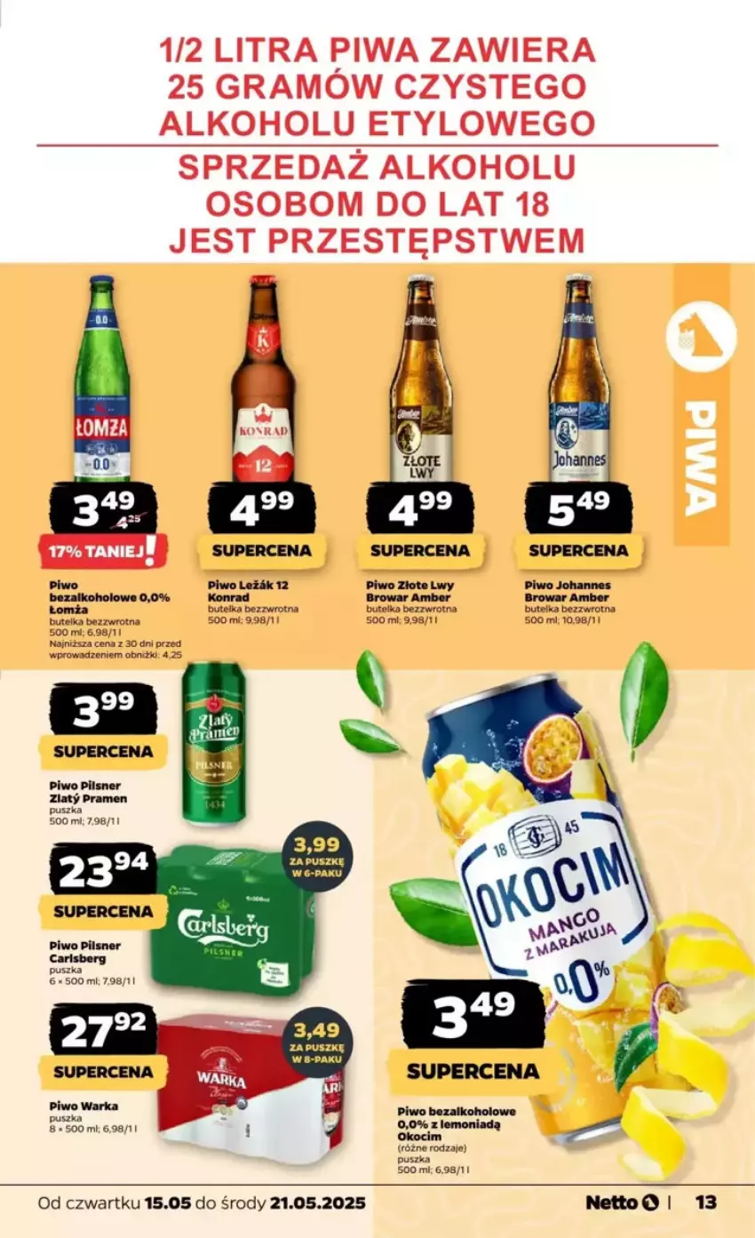 Gazetka promocyjna Netto - ważna 15.05 do 21.05.2025 - strona 5 - produkty: Gra, Koc, Okocim, Piwa, Piwo