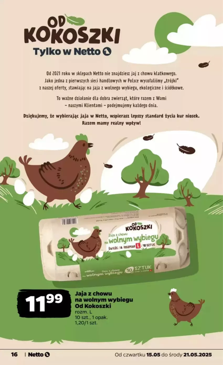Gazetka promocyjna Netto - ważna 15.05 do 21.05.2025 - strona 8 - produkty: Fa, Jaja, Jaja z wolnego wybiegu, Kokos, Kosz