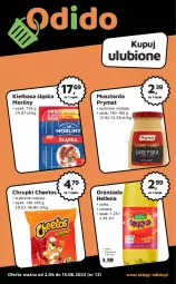 Gazetka promocyjna Odido - Gazetka - Gazetka - ważna od 15.06 do 15.06.2023 - strona 1 - produkty: Prymat, Cheetos, Mus, Chrupki, Oranżada, Hellena, Morliny, Kiełbasa, Musztarda, Kiełbasa śląska