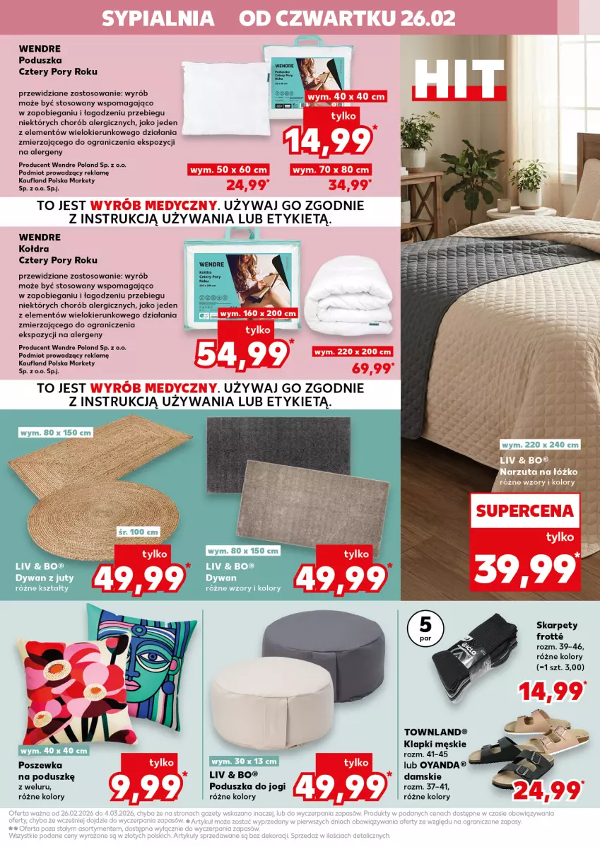 Gazetka promocyjna Kaufland - Kaufland - ważna 26.02 do 04.03.2026 - strona 11 - produkty: Dywan, Gra, Karp, Klapki, Kołdra, Poduszka, Por, Poszewka