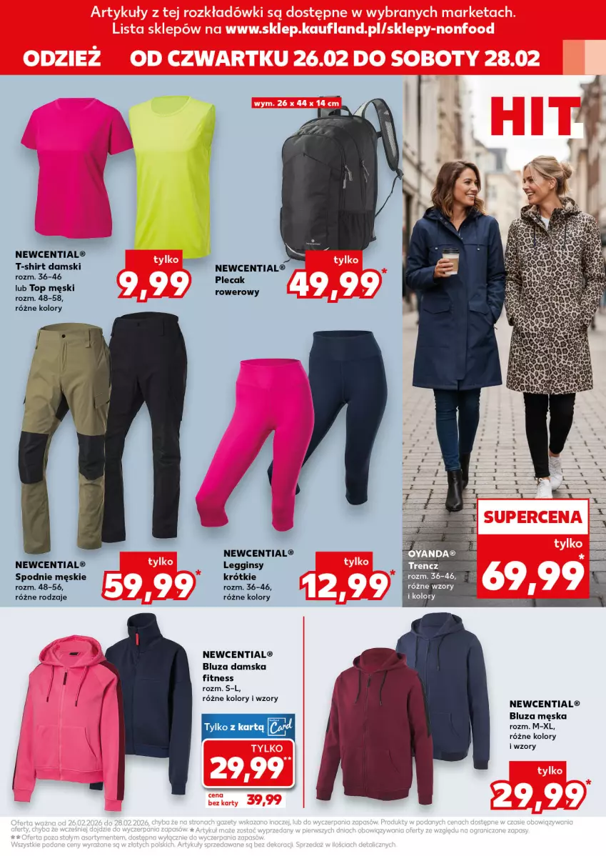Gazetka promocyjna Kaufland - Kaufland - ważna 26.02 do 04.03.2026 - strona 13 - produkty: Bluza, Gin, Legginsy, LG, Plecak, Spodnie, T-shirt, Top