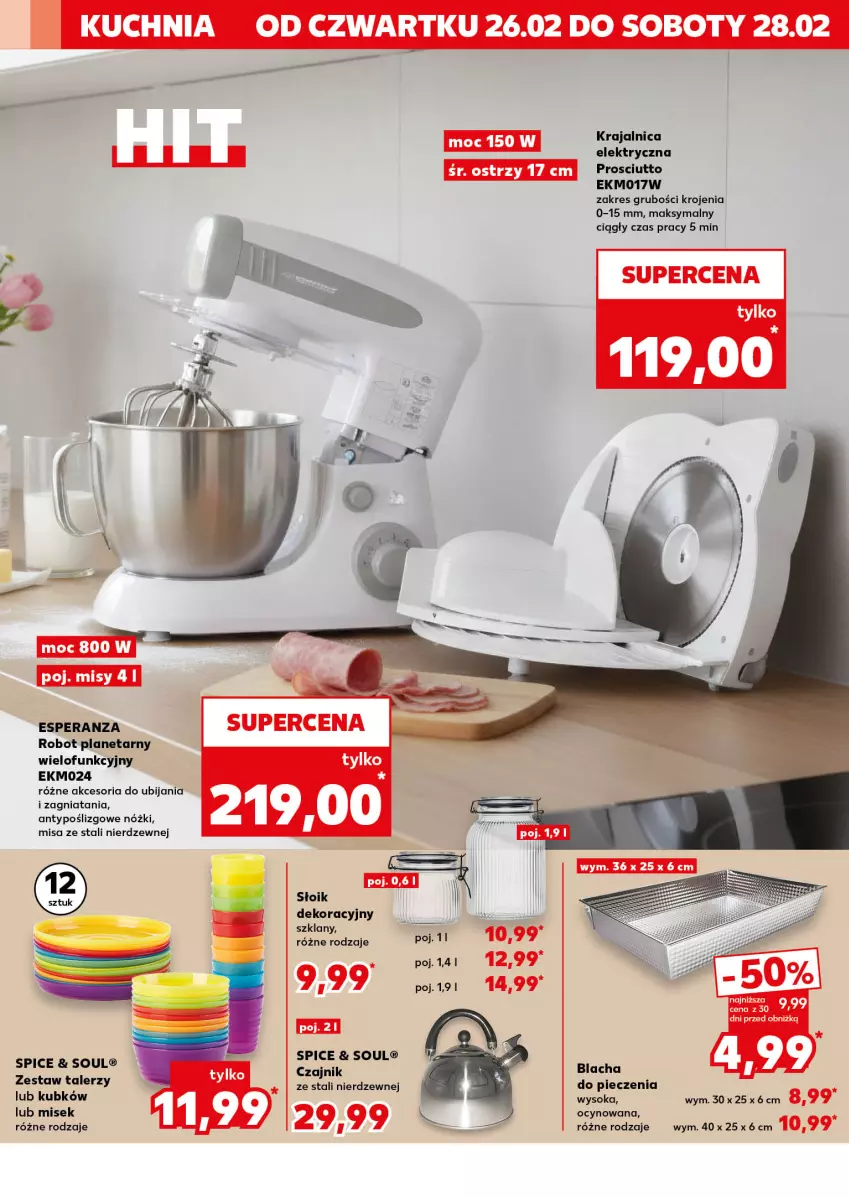 Gazetka promocyjna Kaufland - Kaufland - ważna 26.02 do 04.03.2026 - strona 14 - produkty: Blacha do pieczenia, Czajnik, Kuchnia, Piec, Prosciutto, Robot, Robot planetarny, Sok, Talerz, Zestaw talerzy