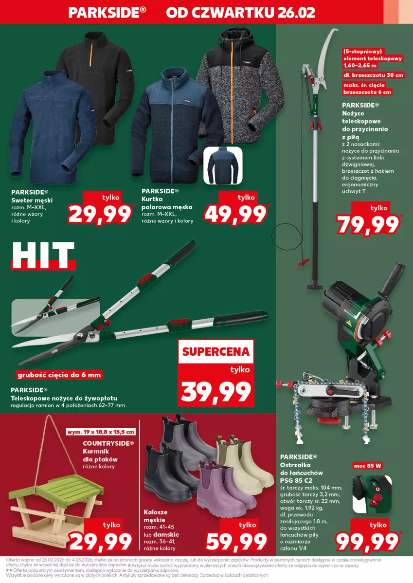 Gazetka promocyjna Kaufland - Kaufland - ważna 26.02 do 04.03.2026 - strona 7 - produkty: Dźwig, Kurtka, Noż, Nożyce, Parkside, Sweter, Teleskop, Top, Waga