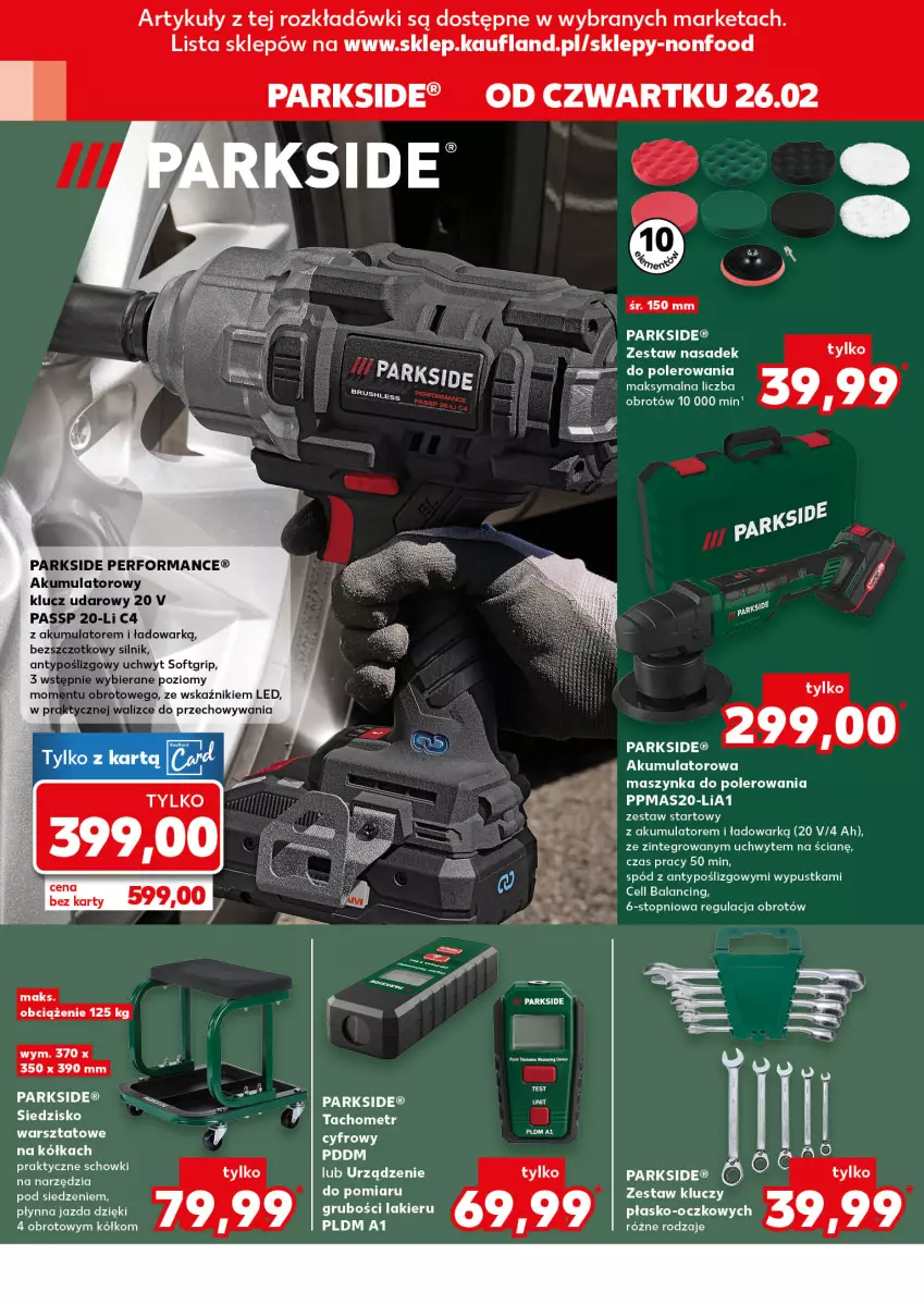 Gazetka promocyjna Kaufland - Kaufland - ważna 26.02 do 04.03.2026 - strona 8 - produkty: Akumulator, Klucz udarowy, Lakier, Maszynka, Parkside, Szynka, Zestaw kluczy
