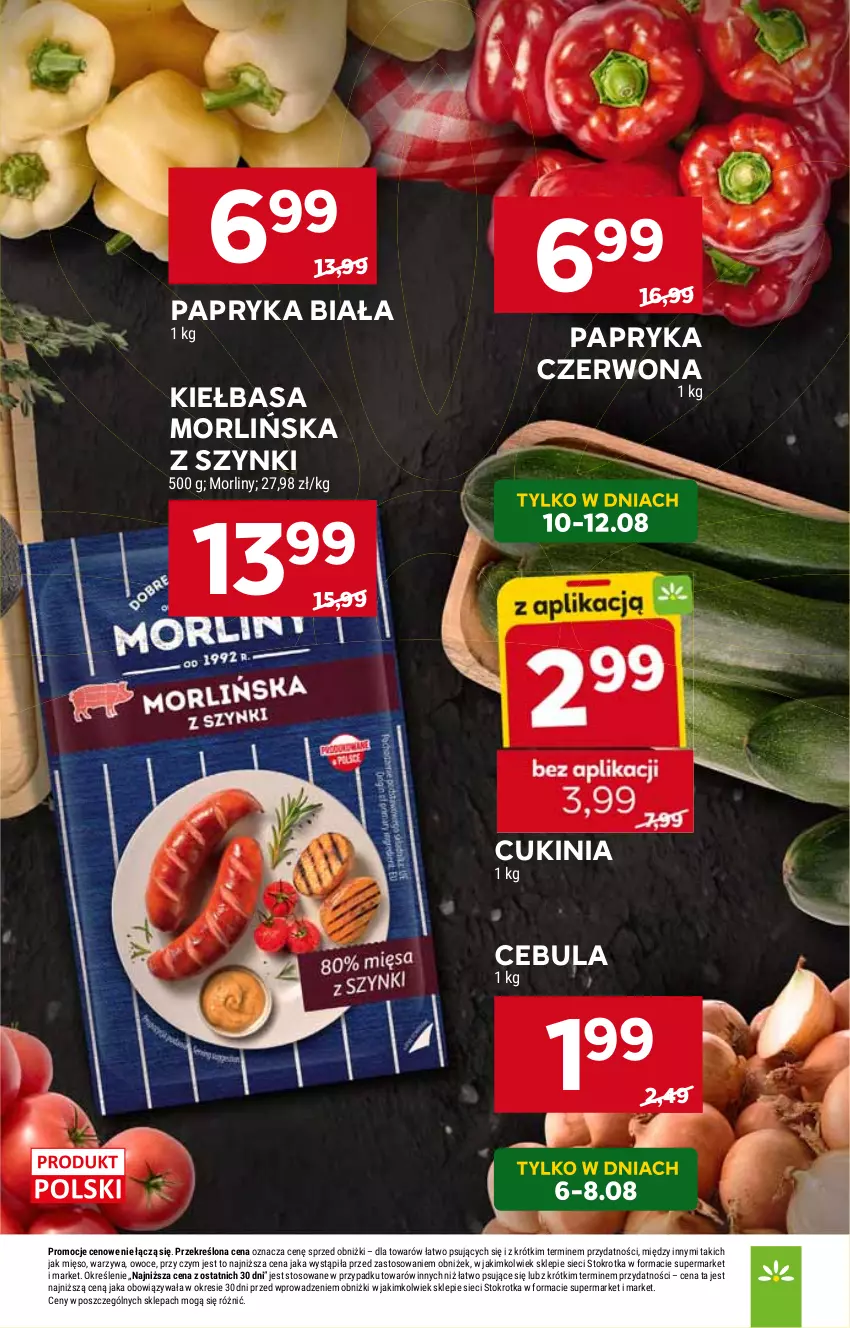 Gazetka promocyjna Stokrotka - Supermarket - ważna 06.08 do 12.08.2026 - strona 11 - produkty: Cebula, HP, Kiełbasa, Papryka, Papryka biała, Papryka czerwona