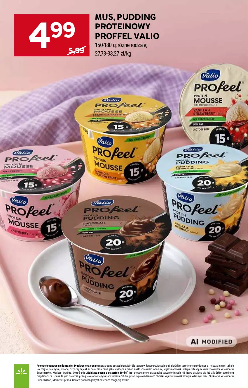 Gazetka promocyjna Stokrotka - Supermarket - ważna 06.08 do 12.08.2026 - strona 22 - produkty: Mięso, Mus, Optima, Owoce, Pudding, Warzywa
