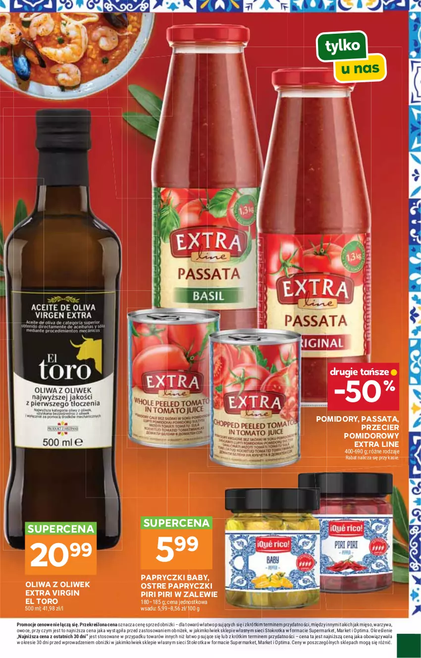 Gazetka promocyjna Stokrotka - Supermarket - ważna 06.08 do 12.08.2026 - strona 31 - produkty: Gin, Mięso, Oliwa, Oliwa z oliwek, Optima, Owoce, Pomidory, Warzywa