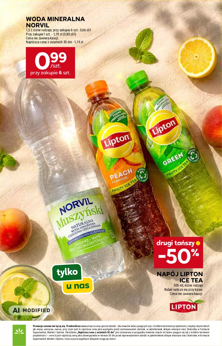 Gazetka promocyjna Stokrotka - Supermarket - ważna 06.08 do 12.08.2026 - strona 42 - produkty: HP, Ice tea, Lipton, Napój, Woda, Woda mineralna