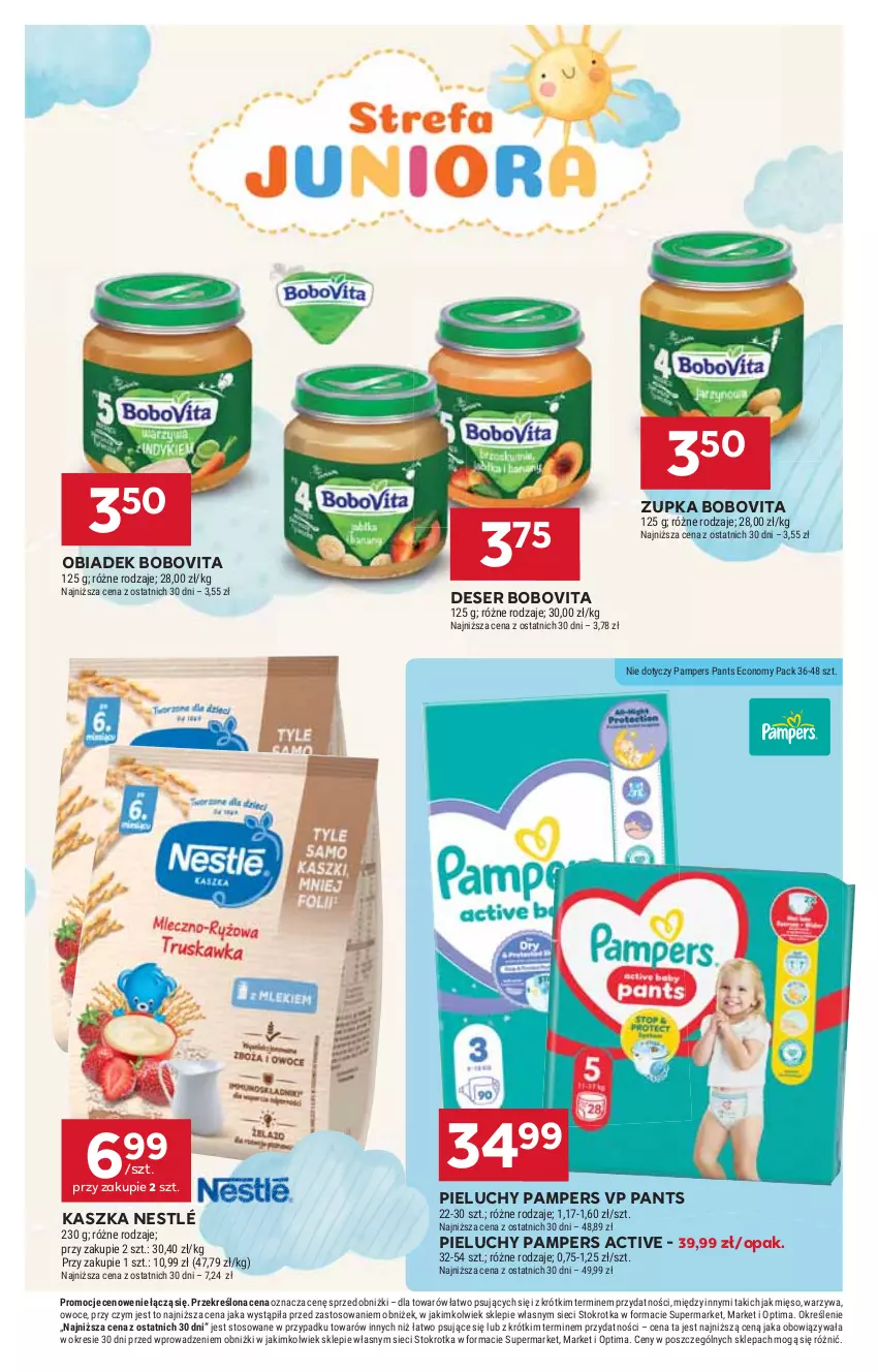 Gazetka promocyjna Stokrotka - Supermarket - ważna 06.08 do 12.08.2026 - strona 46 - produkty: BoboVita, Deser, Mięso, Nestlé, Optima, Owoce, Pampers, Pieluchy, Ser, Warzywa