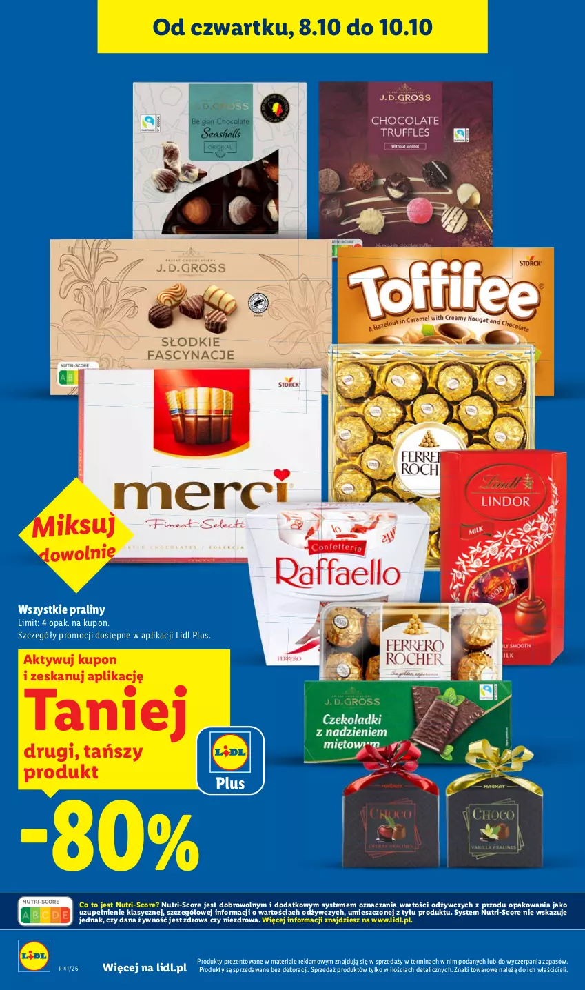 Gazetka promocyjna Lidl - Gazetka - ważna 08.10 do 10.10.2026 - strona 10 - produkty: Praliny