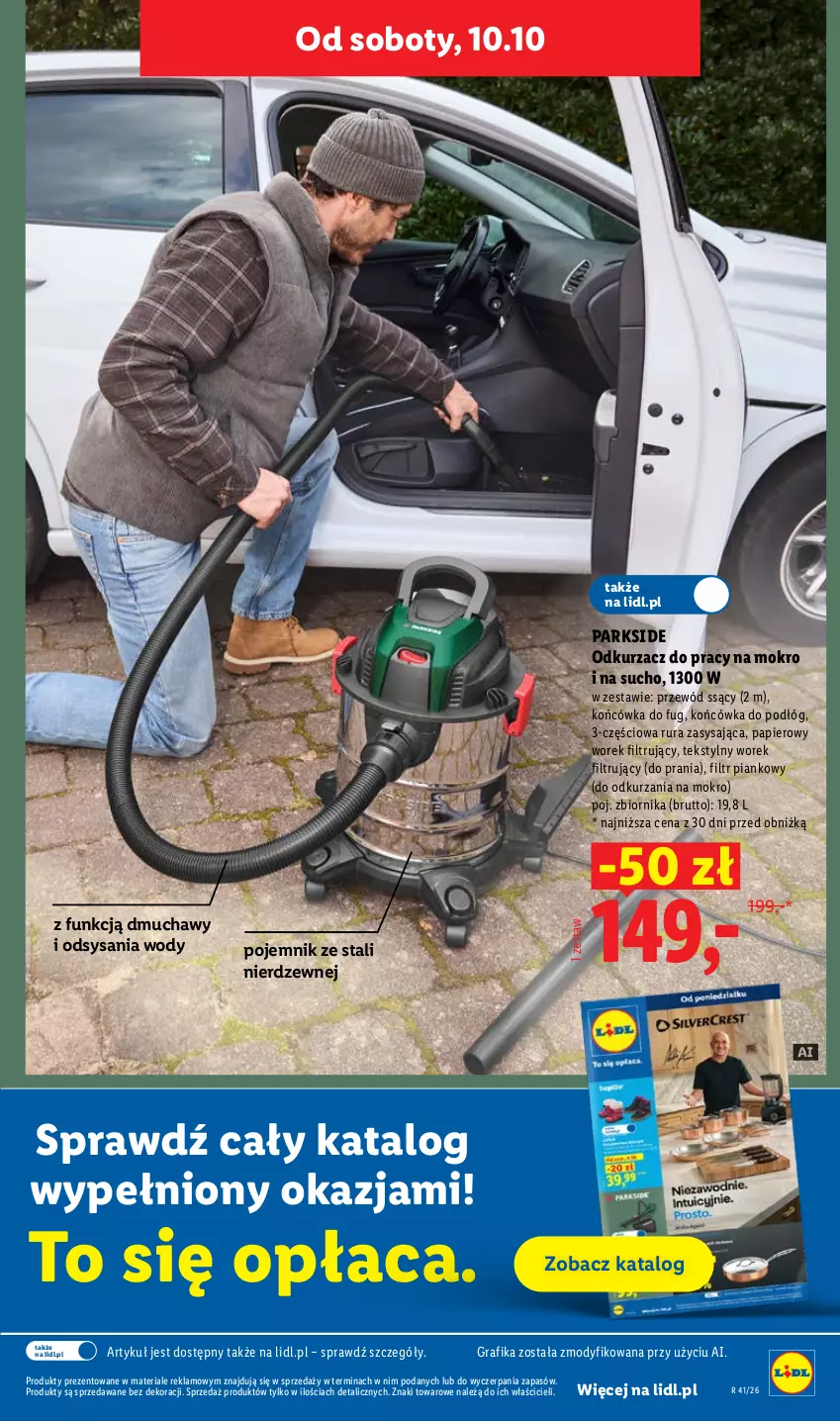 Gazetka promocyjna Lidl - Gazetka - ważna 08.10 do 10.10.2026 - strona 41 - produkty: Gra, Grafika, Odkurzacz, Papier, Parkside, Pojemnik, Przewód, Rura