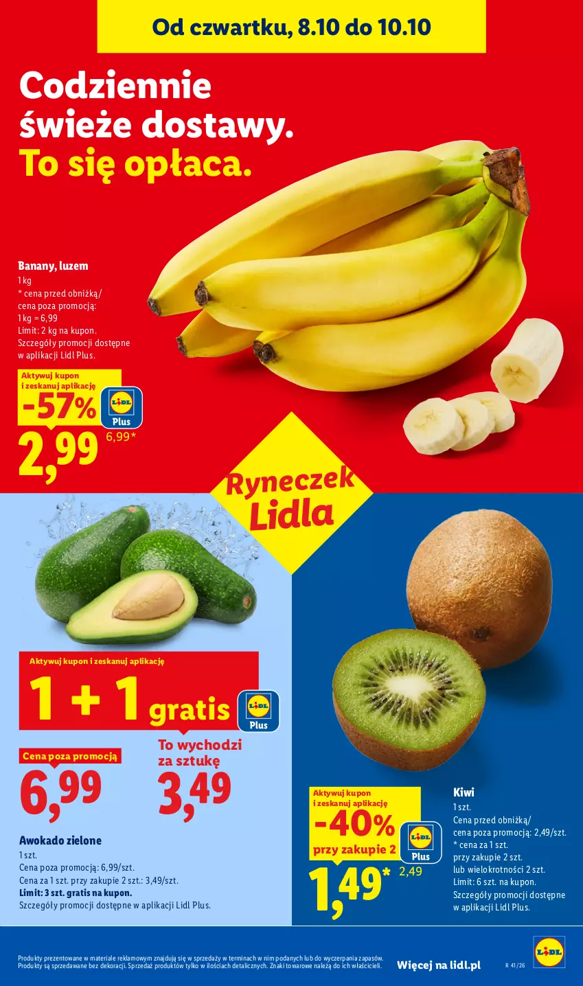 Gazetka promocyjna Lidl - Gazetka - ważna 08.10 do 10.10.2026 - strona 43 - produkty: Banany, Gra, Kiwi
