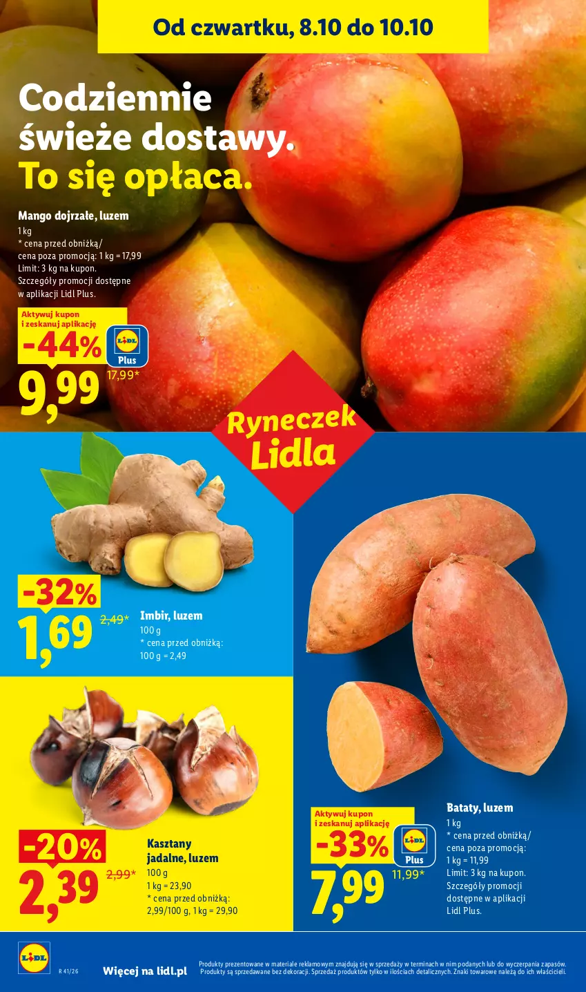 Gazetka promocyjna Lidl - Gazetka - ważna 08.10 do 10.10.2026 - strona 46 - produkty: Imbir, Mango