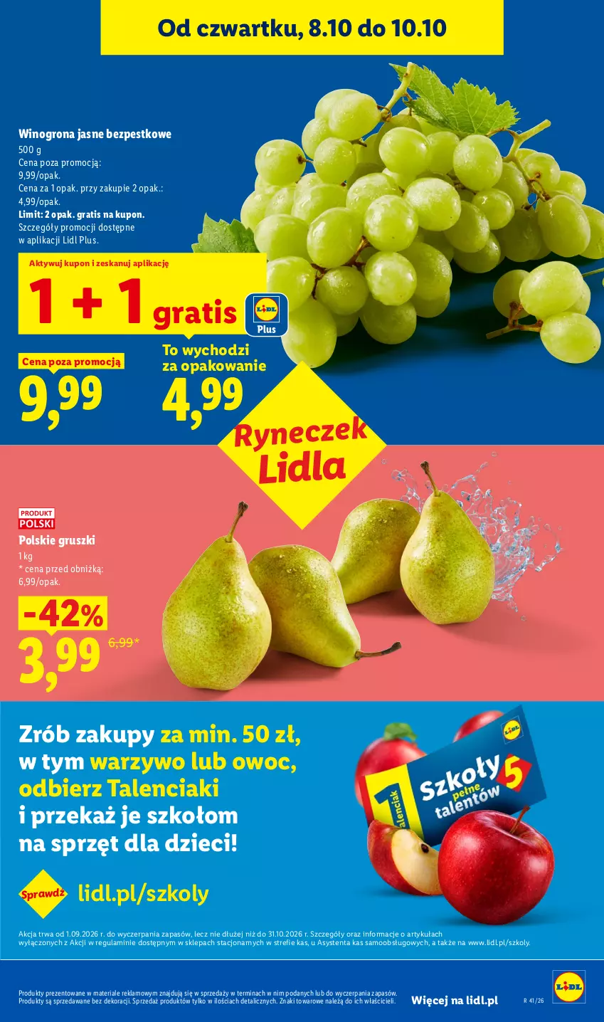 Gazetka promocyjna Lidl - Gazetka - ważna 08.10 do 10.10.2026 - strona 47 - produkty: Dzieci, Gra, Gruszki, Wino, Winogrona
