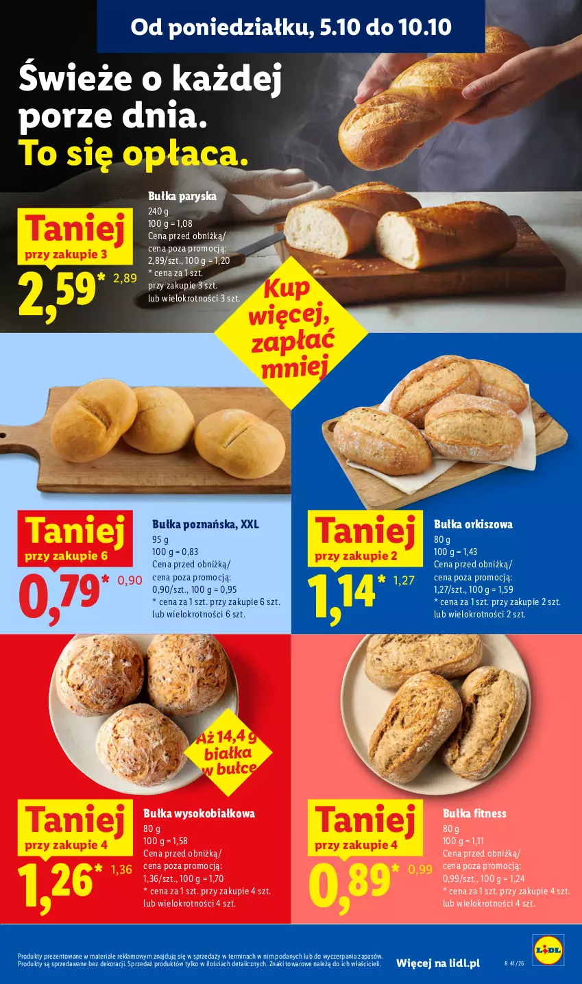 Gazetka promocyjna Lidl - Gazetka - ważna 08.10 do 10.10.2026 - strona 49 - produkty: Bułka, Bułka fitness, Por, Sok