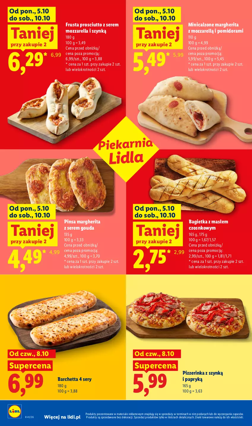 Gazetka promocyjna Lidl - Gazetka - ważna 08.10 do 10.10.2026 - strona 50 - produkty: Bagietka, Gouda, Inka, Mozzarella, Prosciutto, Rust, Ser