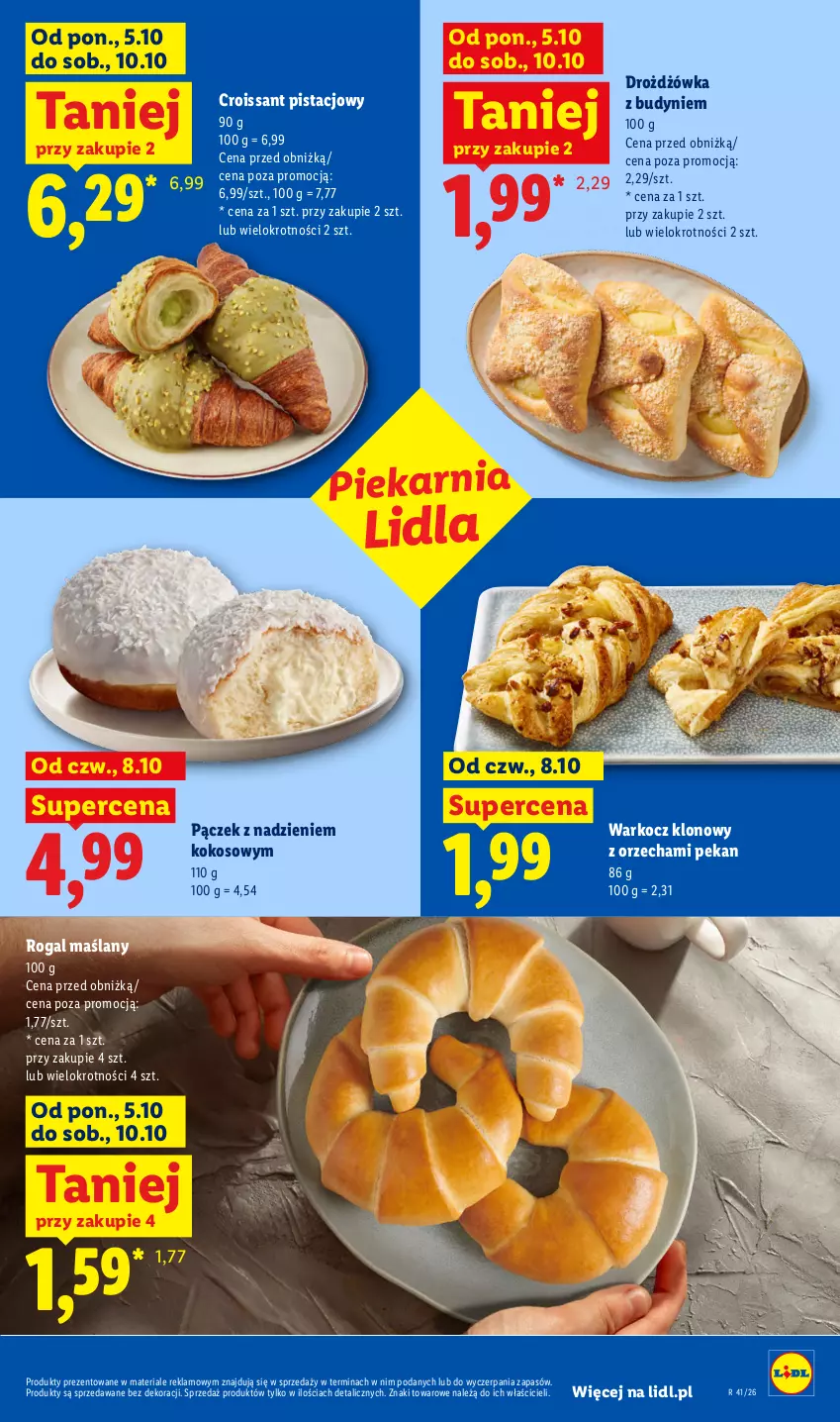 Gazetka promocyjna Lidl - Gazetka - ważna 08.10 do 10.10.2026 - strona 51 - produkty: Croissant, Koc, Kokos, Pączek, Rogal
