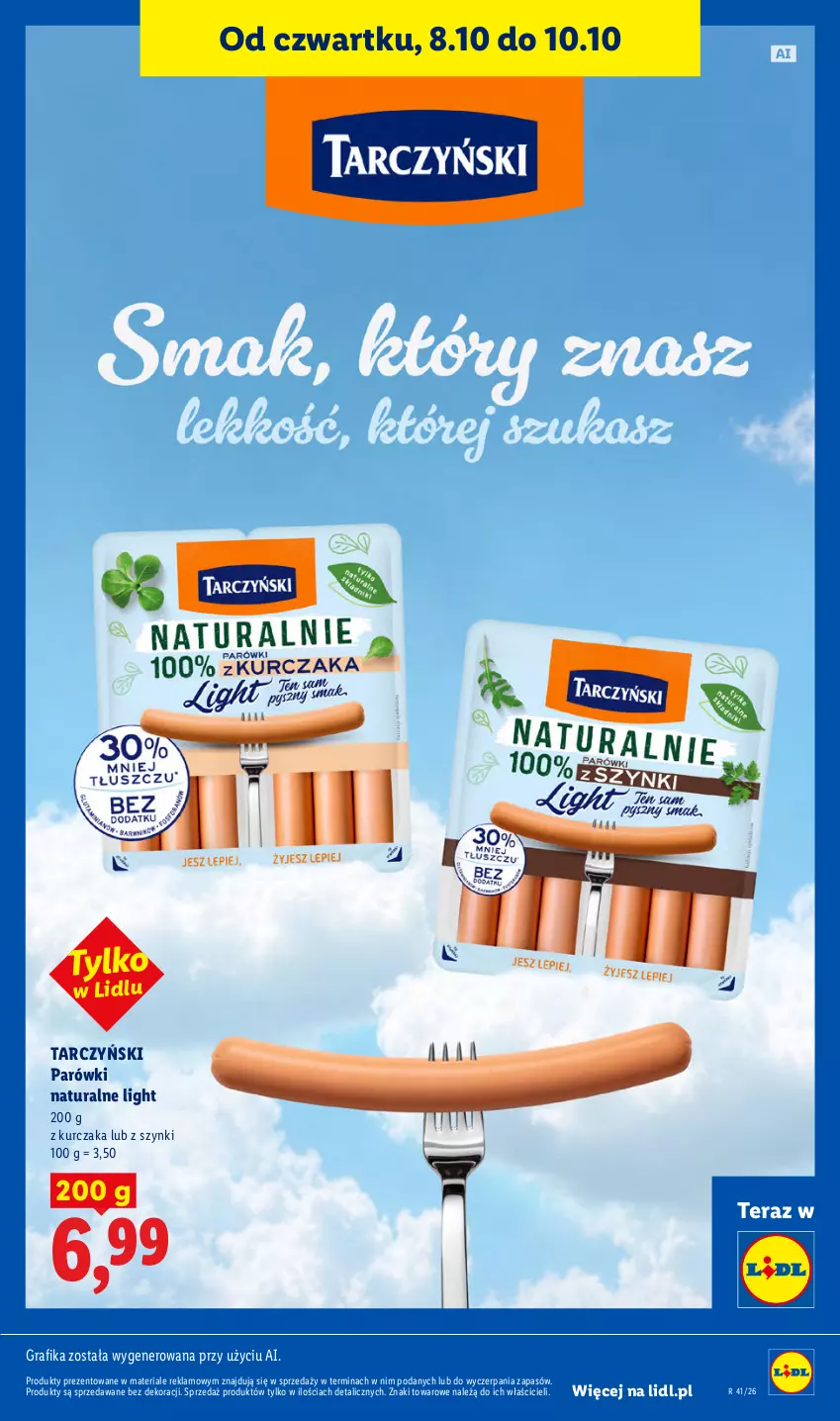 Gazetka promocyjna Lidl - Gazetka - ważna 08.10 do 10.10.2026 - strona 57 - produkty: Gra, Grafika, Kurczak, Parówki, Tarczyński, Tera