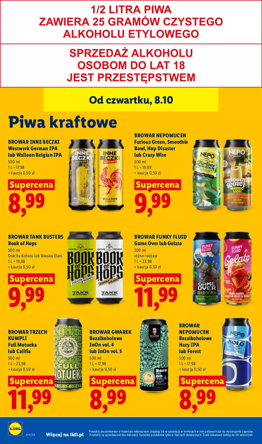 Gazetka promocyjna Lidl - Gazetka - ważna 08.10 do 10.10.2026 - strona 76 - produkty: LG, Piwa, Smoothie