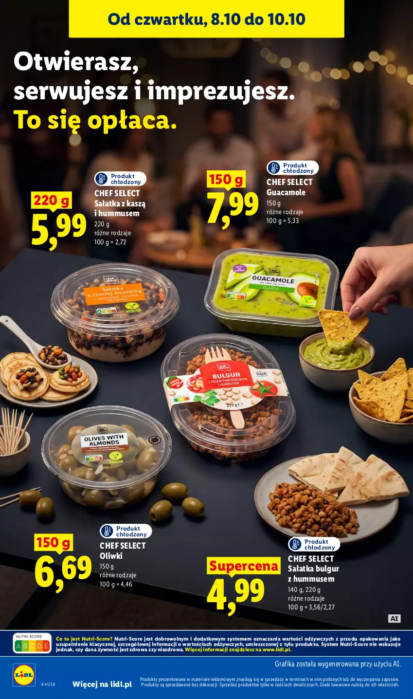 Gazetka promocyjna Lidl - Gazetka - ważna 08.10 do 10.10.2026 - strona 82 - produkty: Amol, Anew, Bulgur, Gra, Grafika, Hummus, LG, Mus, Oliwki, Sałat, Sałatka, Ser