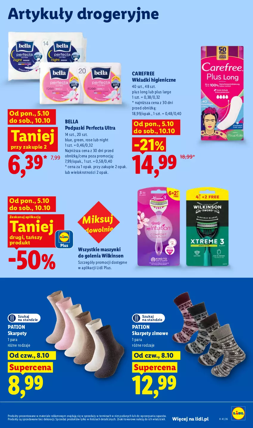 Gazetka promocyjna Lidl - Gazetka - ważna 08.10 do 10.10.2026 - strona 87 - produkty: Bell, Bella, Carefree, Karp, Perfecta, Podpaski, Wkładki