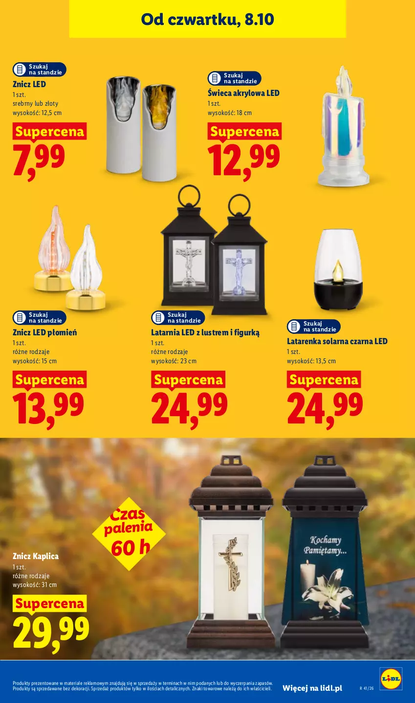 Gazetka promocyjna Lidl - Gazetka - ważna 08.10 do 10.10.2026 - strona 93 - produkty: Latarenka, Latarnia, Sok, Znicz