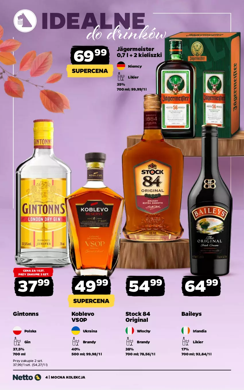 Gazetka promocyjna Netto - Netto_MK_09/25_2 - ważna 15.09 do 28.09.2025 - strona 4 - produkty: Brandy, Gin, Likier, Stock