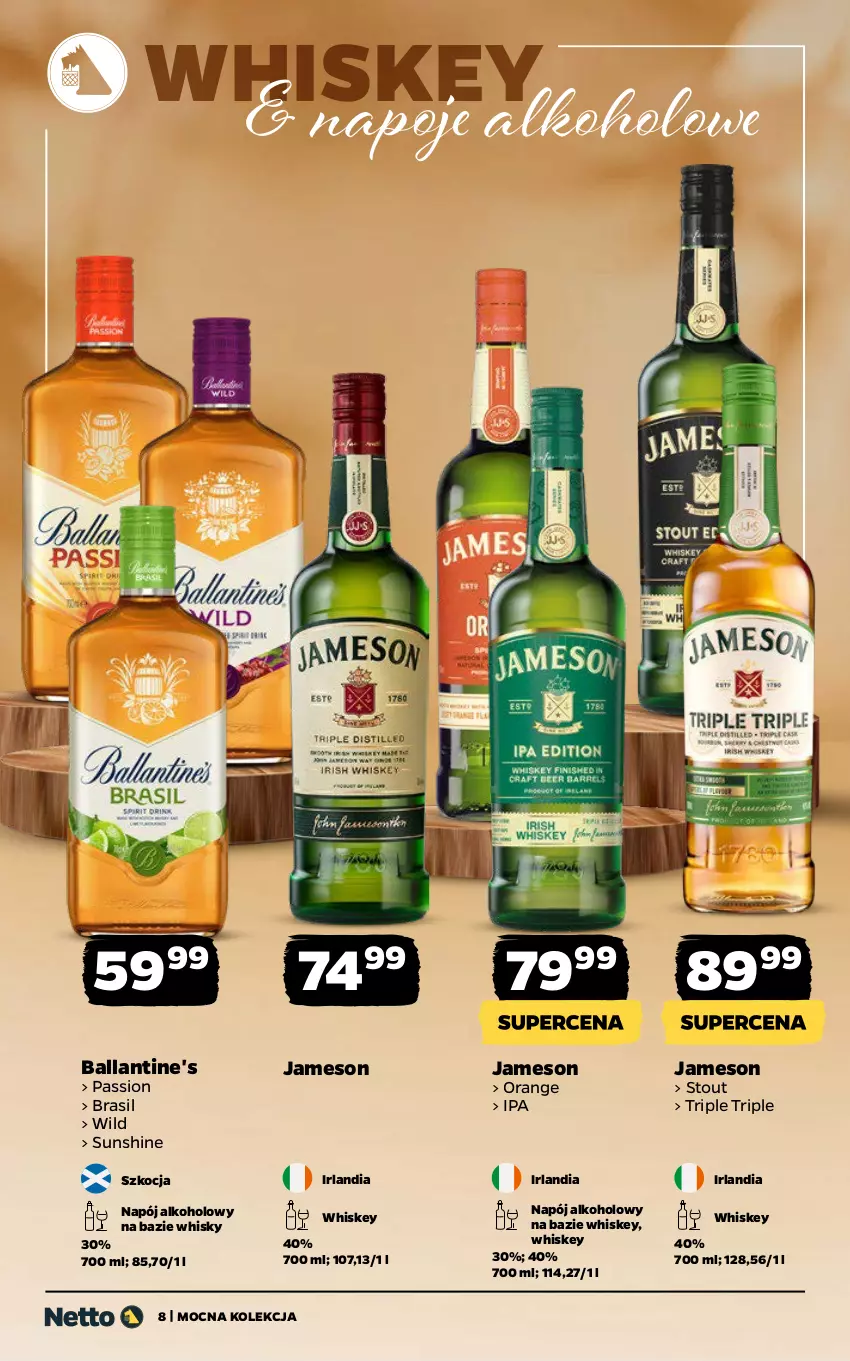 Gazetka promocyjna Netto - Netto_MK_09/25_2 - ważna 15.09 do 28.09.2025 - strona 8 - produkty: Ballantine's, Jameson, Koc, Napój, Napoje, Whiskey, Whisky