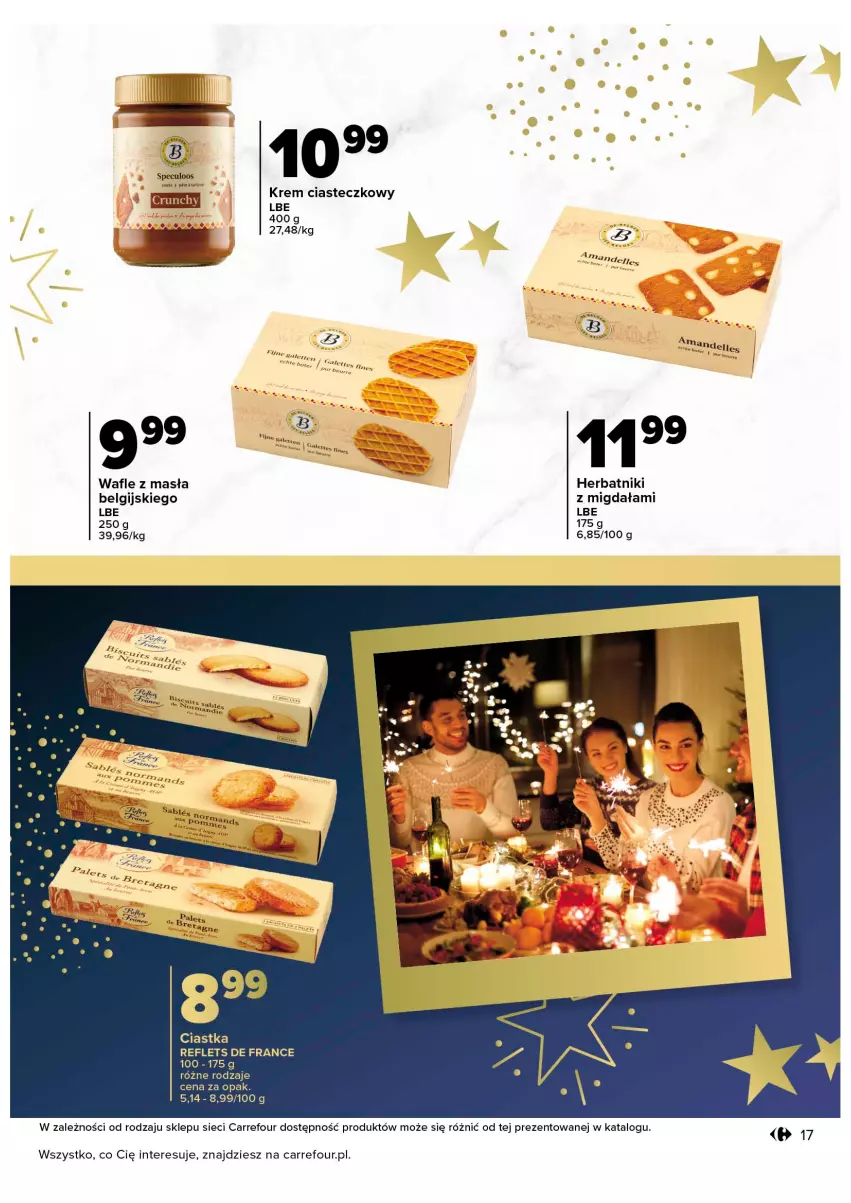 Gazetka promocyjna Carrefour - Gazetka Wszystkiego świątecznego w EXTRA CENACH - ważna 08.11 do 19.11.2022 - strona 17 - produkty: Ciastka, Herbatniki, LG, Wafle