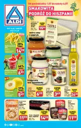 Gazetka promocyjna Aldi - Smakowita podróż do Hiszpanii - Gazetka - ważna od 06.07 do 06.07.2024 - strona 1 - produkty: Sos, Ser, Smakowita, Oliwki, Sos czosnkowy, Danio, Oliwa z oliwek, Pomidory, Melon, Fa, Oliwa
