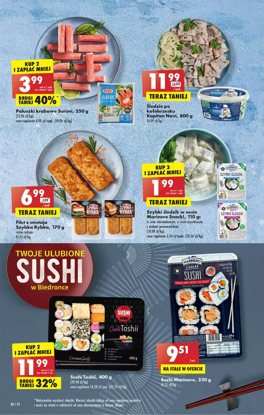 Gazetka promocyjna Biedronka - W tym tygodniu P - ważna 20.06 do 26.06.2022 - strona 20 - produkty: Filet z mintaja, Mintaj, Sok, Sos