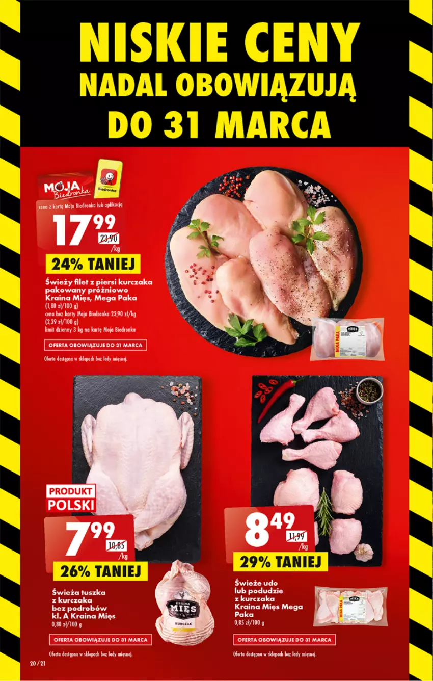 Gazetka promocyjna Biedronka - ważna 16.03 do 22.03.2023 - strona 20 - produkty: Filet z piersi kurczaka, Kurczak, Lody, Podudzie z kurczaka, Tusz