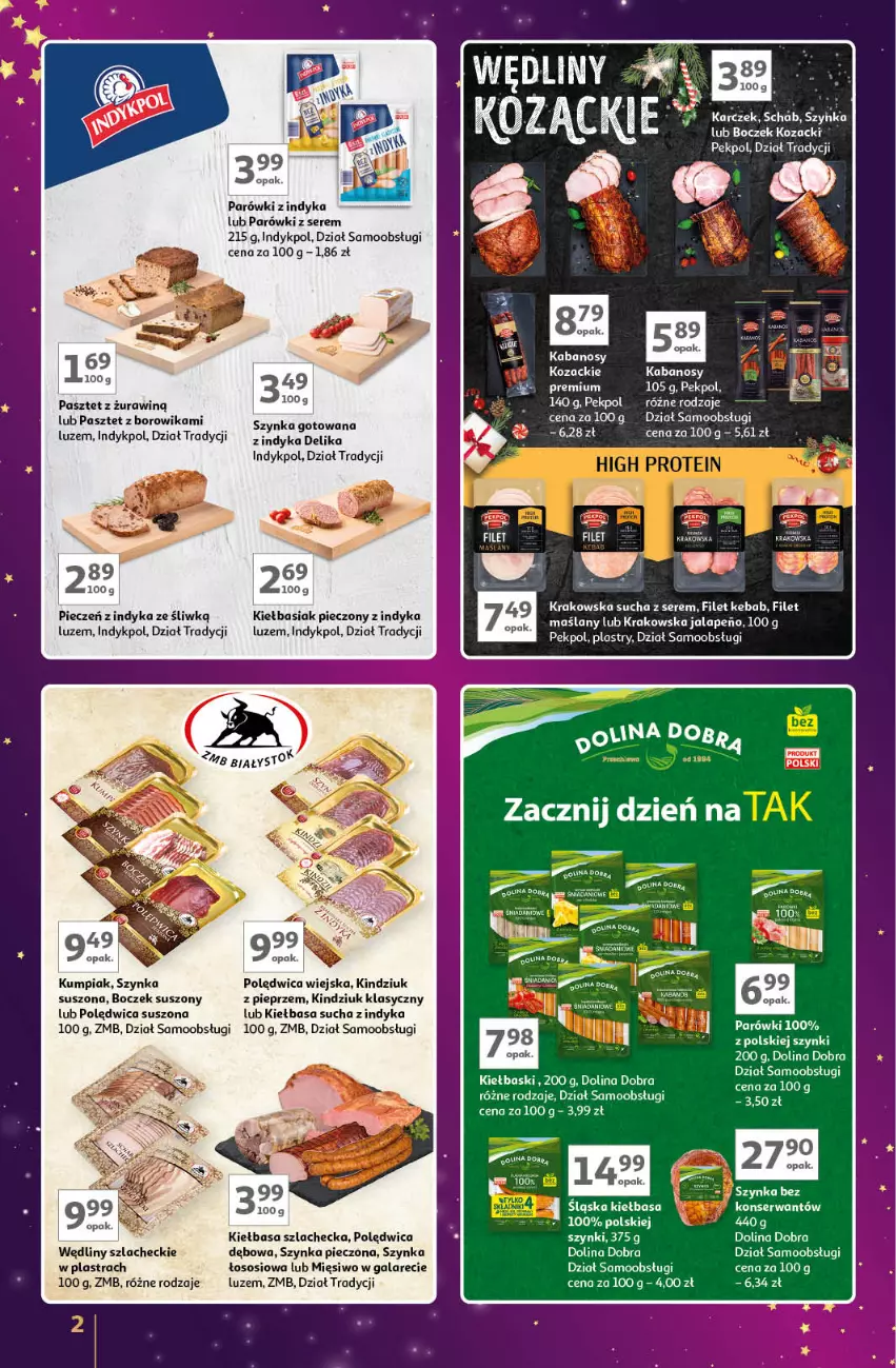 Gazetka promocyjna Auchan - Znane Marki Lubiane Hipermarket - ważna 28.11 do 07.12.2024 - strona 2 - produkty: Basia, Boczek, Danio, Gala, Kabanos, Kebab, Kiełbasa, Kindziuk, Parówki, Parówki z indyka, Pasztet, Pekpol, Piec, Pieprz, Polędwica, Ser, Sos, Szynka