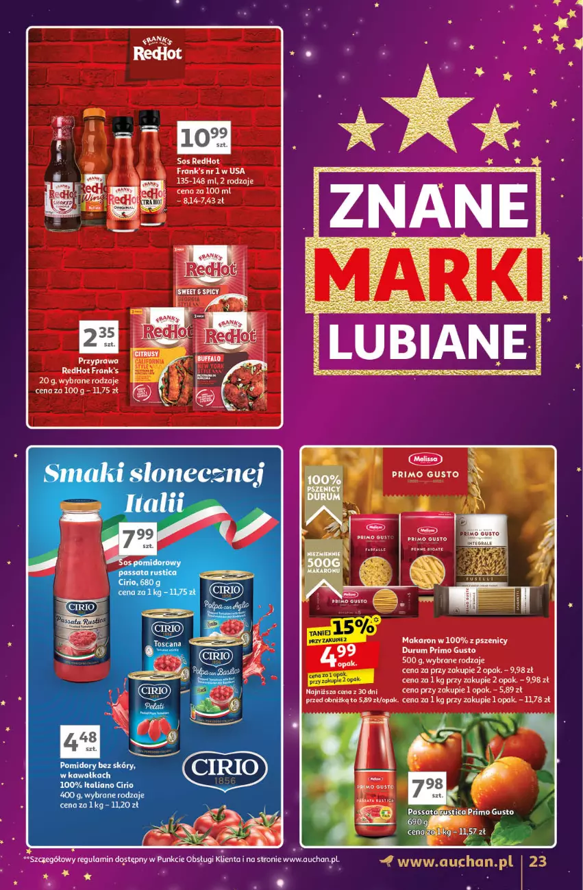 Gazetka promocyjna Auchan - Znane Marki Lubiane Hipermarket - ważna 28.11 do 07.12.2024 - strona 23 - produkty: Gra, Makaron, Rum, Rust