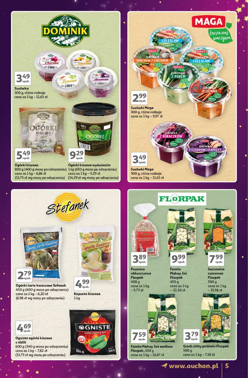 Gazetka promocyjna Auchan - Znane Marki Lubiane Hipermarket - ważna 28.11 do 07.12.2024 - strona 5 - produkty: Fa, Fasola, Groch, Sok, Surówka