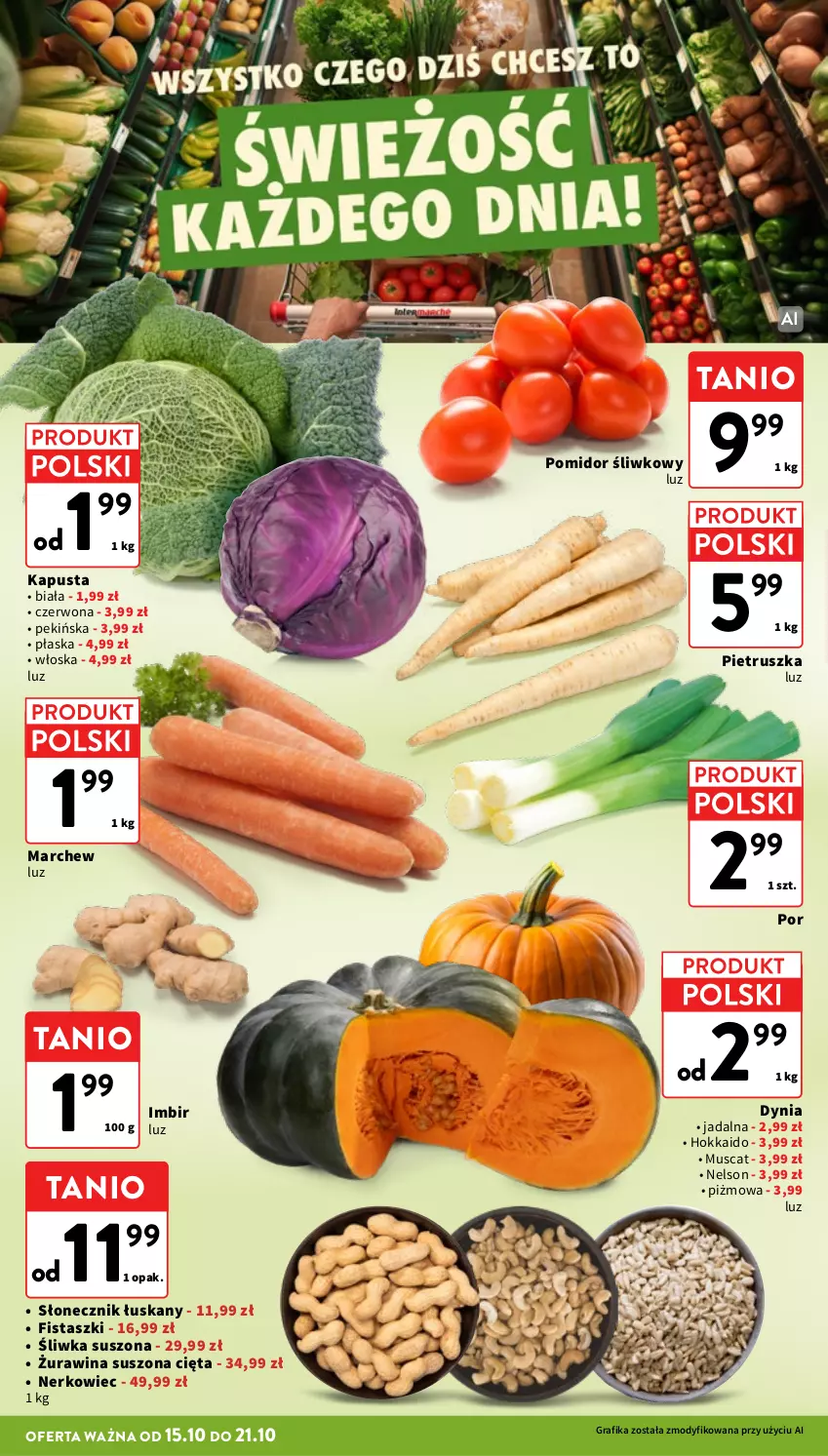 Gazetka promocyjna Intermarche - Gazetka promocyjna - ważna 15.10 do 21.10.2026 - strona 10 - produkty: Gra, Grafika, Imbir, Mus, Pietruszka, Por