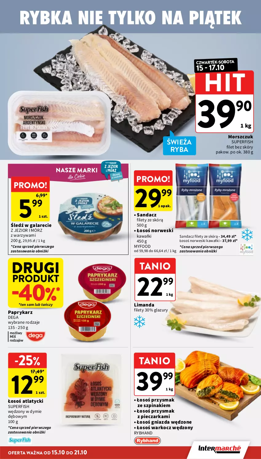 Gazetka promocyjna Intermarche - Gazetka promocyjna - ważna 15.10 do 21.10.2026 - strona 19 - produkty: Dega, Gala, Kawa, Koc, Lazur, Papryka, Paprykarz, Piec, Pieczarka, Ryba, Sandacz, Sandacz filet, Szpinak, Warzywa