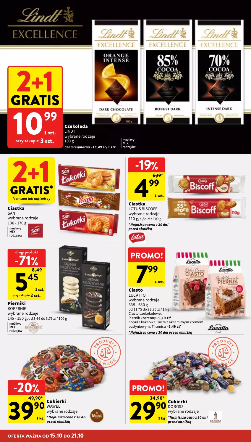 Gazetka promocyjna Intermarche - Gazetka promocyjna - ważna 15.10 do 21.10.2026 - strona 26 - produkty: Aksam, Ciastka, Ciasto czekoladowe, Cukier, Cukierki, Czekolada, Gra, Kakao, Lindt, Piernik, Tarta, Wawel