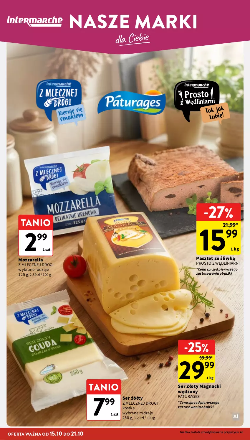 Gazetka promocyjna Intermarche - Gazetka promocyjna - ważna 15.10 do 21.10.2026 - strona 34 - produkty: Gra, Grafika, Mozzarella, Pasztet, Ser
