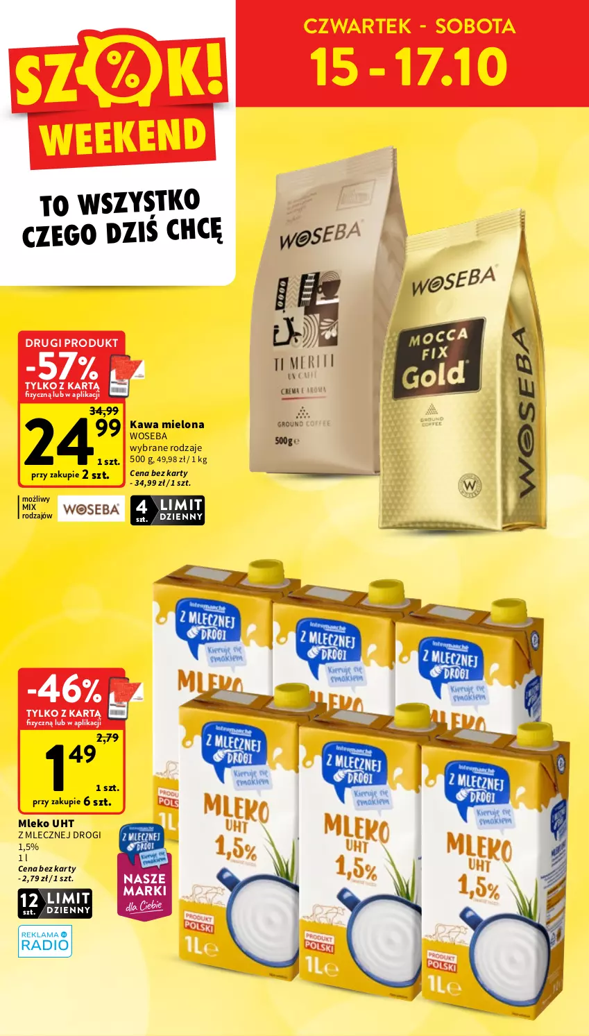 Gazetka promocyjna Intermarche - Gazetka promocyjna - ważna 15.10 do 21.10.2026 - strona 4 - produkty: Kawa, Kawa mielona, Mleko, Woseba