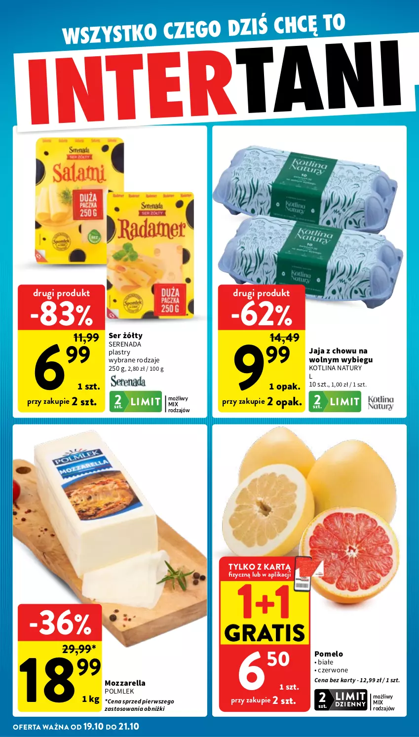 Gazetka promocyjna Intermarche - Gazetka promocyjna - ważna 15.10 do 21.10.2026 - strona 42 - produkty: Gra, Jaja, Kotlin, Mozzarella, POLMLEK, Pomelo, Ser